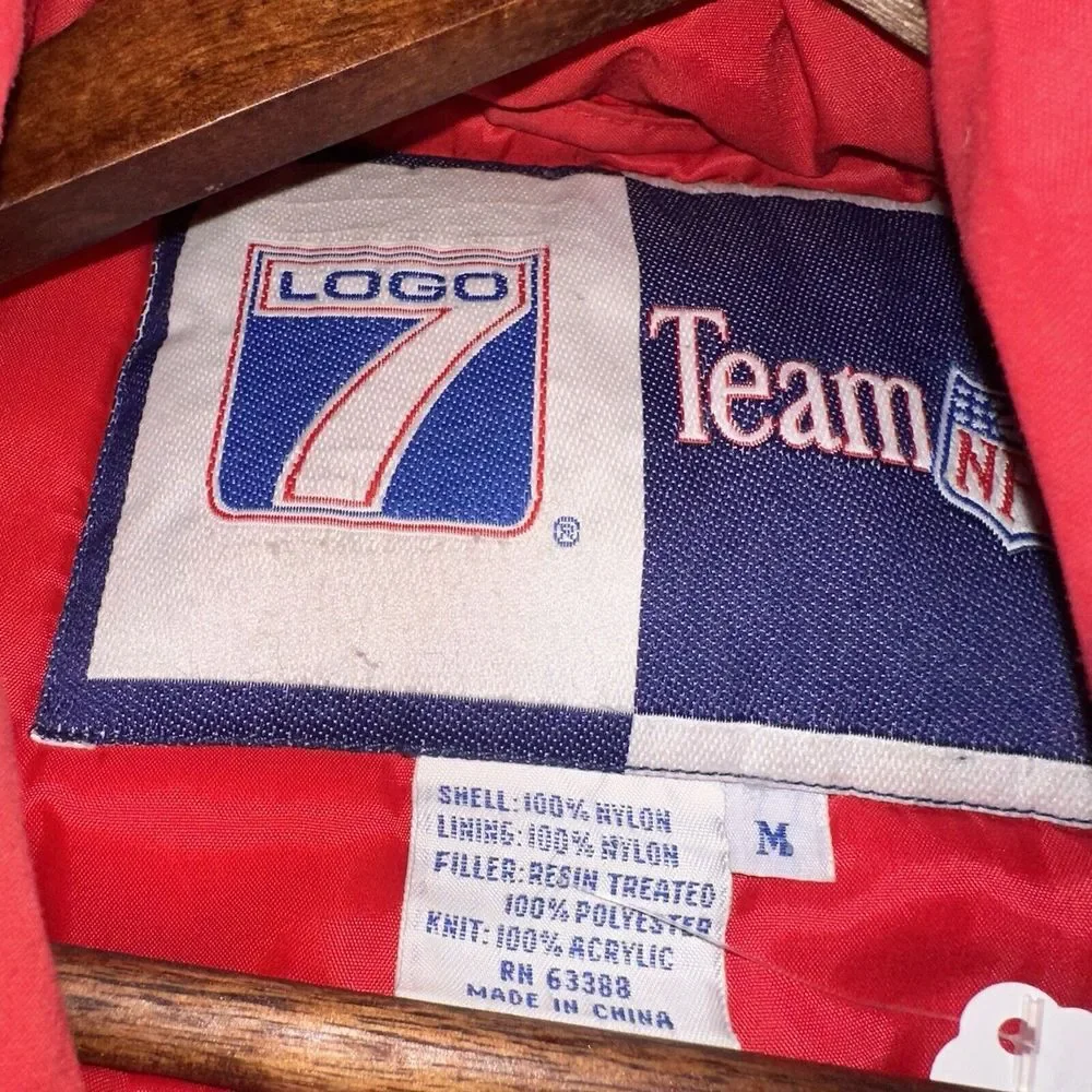 Vintage Kansas City Chiefs Puffer Jacket Logo 7 Size Medium